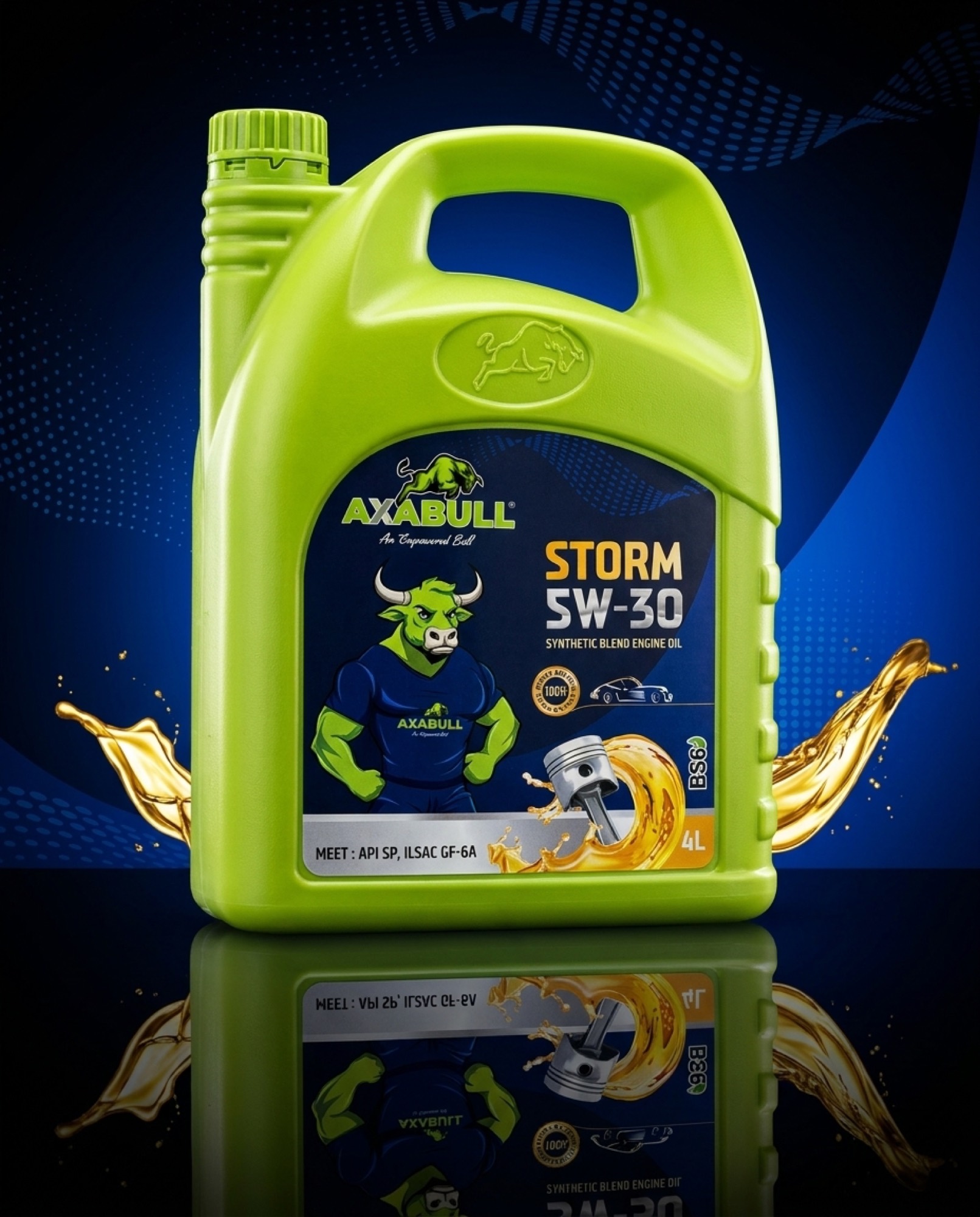 Axabull Storm 5W-30 synthetic blend engine oil, 4L